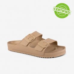 Klapki damskie Coqui. Brązowe klapki damskie Coqui, bez wzorów, bez obcasa. Za 140.99 zł.