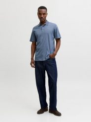 Jack & Jones Koszulka polo "Crodney" w kolorze niebieskim rozmiar: S. Niebieskie koszulki polo męskie Jack & Jones, s, bez wzorów, bez ramiączek. Za 61.46 zł.