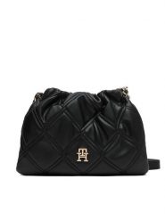 Tommy Hilfiger Torebka Th Feminine Mini Crossover AW0AW18718 Czarny. Czarne torebki klasyczne damskie Tommy Hilfiger, bez wzorów, ze skóry, bez dodatków. Za 489.99 zł.