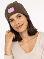 Zwillingsherz Czapka "Zwillingsherz" w kolorze khaki rozmiar: onesize. Brązowe czapki zimowe damskie Zwillingsherz, z materiału. Za 149.66 zł.