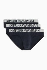 Slipy męskie 3-PAK EMPORIO ARMANI UNDERWEAR. Slipki męskie Emporio Armani Underwear, bez wzorów. W wyprzedaży za 181.30 zł.
