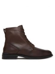 Tommy Hilfiger Kozaki Corporate FM0FM05577 Brązowy. Brązowe buty zimowe męskie Tommy Hilfiger, ze skóry, bez zapięcia. Za 609.99 zł.