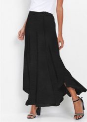 Spódnica z dżerseju z mieszanki wiskozy. Czarne spódniczki damskie bonprix, bez wzorów, z dżerseju, eleganckie, maxi. Za 129.99 zł.