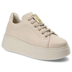 Beżowe Sneakersy Karino Modne Półbuty Damskie. Brązowe półbuty damskie Karino, bez wzorów, ze skóry, eleganckie, bez obcasa, na platformie. Za 509.00 zł.