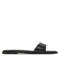 Klapki Calvin Klein. Czarne klapki damskie CALVIN KLEIN, bez wzorów, bez obcasa. Za 379.99 zł.
