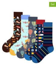 Lucky Socks Skarpety (5 par) ze wzorem rozmiar: 37-44. Skarpetki męskie Lucky Socks, bez wzorów, prążkowane. Za 65.38 zł.