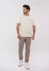 T-shirt z logo na plecach T-ELD. Białe t-shirty męskie Volcano, m, bez wzorów, z bawełny, bez kołnierzyka. Za 69.99 zł.