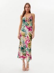 Guess Sukienka codzienna W5GK85 WH9C2 Zielony Regular Fit. Zielone sukienki damskie Guess, na co dzień, xs, z aplikacjami, z syntetyku, bez kołnierzyka, bez ramiączek, proste. Za 469.99 zł.