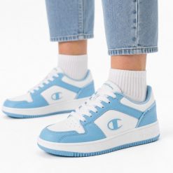 Buty damskie sportowe do chodzenia Champion RD18 2.0 LOW. Białe buty sportowe na co dzień damskie CHAMPION, bez wzorów, z materiału, trekkingowe. Za 119.00 zł.