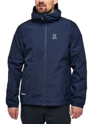 Haglöfs Kurtka przeciwdeszczowa "Kaise GTX" w kolorze granatowym rozmiar: M. Niebieskie kurtki outdoor męskie Haglöfs, m, bez kaptura. Za 830.67 zł.