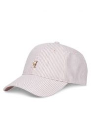 Tommy Hilfiger Czapka z daszkiem Premiu Beach AW0AW17141 Różowy. Czerwone czapki z daszkiem damskie Tommy Hilfiger, bez wzorów, ze lnu. Za 119.99 zł.