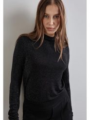 Street One Sweter w kolorze czarnym rozmiar: 34. Czarne golfy damskie Street One, s, bez wzorów, z wiskozy, bez ramiączek. Za 61.46 zł.