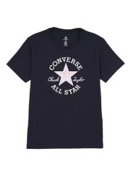 Converse Koszulka w kolorze granatowym rozmiar: M. Niebieskie t-shirty damskie Converse, m, bez wzorów, bez kołnierzyka. Za 114.71 zł.