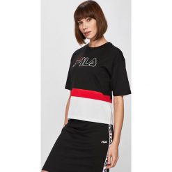 Fila - Top. Białe topy damskie Fila, m, bez wzorów, z bawełny, bez kołnierzyka. W wyprzedaży za 79.90 zł.