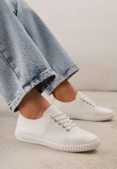 Różowe Minimalistyczne Tenisówki z Imitacji Skóry z Drobną Perforacją Lalosa. Czerwone trampki i tenisówki damskie Born2be, bez wzorów, z dzianiny. Za 59.99 zł.