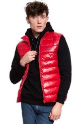 MĘSKI BEZRĘKAWNIK WRANGLER PUFFER VEST RED W4A3XTX47 112129074. Czerwone kamizelki męskie Wrangler, m, z puchu. W wyprzedaży za 89.99 zł.
