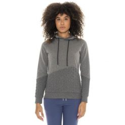 Bluza zimowa Damen z Kapuze zum Überziehen, Leone 1947 Braid-Einsätze. Szare bluzy bez kaptura damskie LEONE 1947 APPAREL, z bawełny. W wyprzedaży za 176.82 zł.