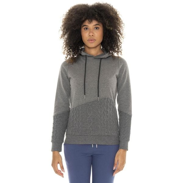 Bluza zimowa Damen z Kapuze zum Überziehen, Leone 1947 Braid-Einsätze. Szare bluzy bez kaptura damskie LEONE 1947 APPAREL, z bawełny. W wyprzedaży za 176.82 zł.