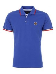 Peak Mountain Koszulka polo "Cody" w kolorze niebieskim rozmiar: XXL. Niebieskie koszulki polo męskie Peak Mountain, xxl, z aplikacjami, z bawełny, bez ramiączek. Za 83.42 zł.