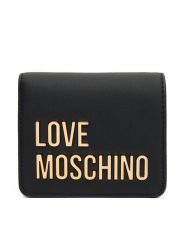 LOVE MOSCHINO Portfel JC5612PP1NKD0000 Czarny. Czarne portfele damskie Love Moschino, bez wzorów, ze skóry. Za 339.99 zł.