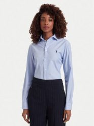 Polo Ralph Lauren Koszula 211B23217001 Niebieski jasny Slim Fit. Niebieskie koszule damskie Polo Ralph Lauren, bez wzorów, z bawełny, bez kołnierzyka, bez ramiączek. Za 769.99 zł.