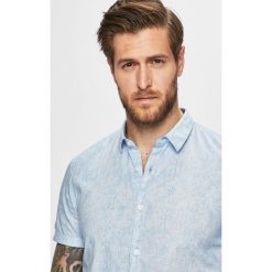 Tom Tailor Denim - Koszula. Niebieskie koszule męskie Tom Tailor Denim, m, bez wzorów, z bawełny, bez kołnierzyka, bez ramiączek. W wyprzedaży za 79.90 zł.