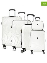 Geographical Norway 5-częściowy zestaw "Sunlighteo" w kolorze białym rozmiar: onesize. Białe walizki Geographical Norway, bez wzorów, z materiału. Za 543.99 zł.