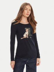 Barbour Bluzka Hedley Ls LTS0684NY73 Granatowy Regular Fit. Niebieskie bluzki damskie Barbour, bez wzorów, z bawełny, bez ramiączek. Za 139.99 zł.