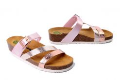 DR. BRINKMANN 700753-42 rosa, klapki damskie. Czerwone klapki damskie Dr. Brinkmann, bez wzorów, bez obcasa, na koturnie. Za 204.90 zł.