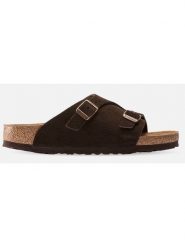 Birkenstock Skórzane klapki "Zurich" w kolorze brązowym rozmiar: 42. Brązowe klapki i japonki męskie Birkenstock, ze skóry. Za 439.24 zł.