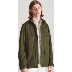 Kurtka z bawełny organicznej - Zielony. Zielone kurtki męskie Reserved, l, bez wzorów, z bawełny, bez kaptura. Za 279.99 zł.