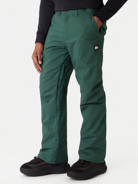 Quiksilver Spodnie snowboardowe Estate EQYTP03237 Zielony Slim Fit. Zielone spodnie materiałowe męskie Quiksilver, bez wzorów, z syntetyku, sportowe. Za 309.99 zł.