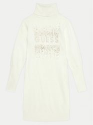 Guess Sukienka dzianinowa J4BK13 Z2NQ2 Écru Comfort Fit. Sukienki dziewczęce Guess, z aplikacjami, z dzianiny, bez ramiączek. Za 209.99 zł.