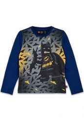 Koszulka dziecięca LEGO Batman z długim rękawem Tano 601, niebieska. Niebieskie koszulki dziewczęce LEGO, s, bez wzorów, z bawełny, bez ramiączek. Za 69.99 zł.