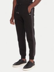 KARL LAGERFELD Spodnie dresowe 705036 554910 Czarny Slim Fit. Czarne spodnie dresowe męskie Karl Lagerfeld, bez wzorów, z bawełny. Za 939.99 zł.