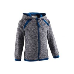 Bluza na zamek do gimnastyki S500 dla maluchów. Szare bluzy i bluzki niemowlęce DOMYOS, bez wzorów, z elastanu, bez ramiączek, z kapturem. Za 44.99 zł.