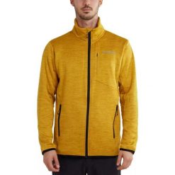 Sweter polarowy męski Fundango Jefferson Fleece. Żółte kardigany męskie Fundango, m, bez wzorów, z materiału, sportowe, bez kołnierzyka. Za 279.90 zł.