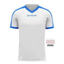 Koszulka piłkarska dla dorosłych Givova Revolution Interlock. Białe t-shirty sportowe męskie Givova, l, bez ramiączek, do piłki nożnej. Za 53.59 zł.
