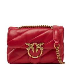 Torebka PINKO. Czerwone torebki klasyczne damskie Pinko, bez wzorów, wizytowe, bez kołnierzyka, bez ramiączek. Za 799.99 zł.