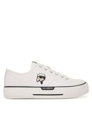 KARL LAGERFELD Trampki Kampus Max KL95025 Biały. Białe trampki i tenisówki męskie Karl Lagerfeld, bez wzorów, ze skóry, bez zapięcia. Za 794.99 zł.