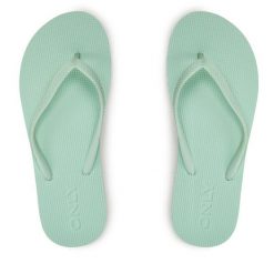 Japonki ONLY Shoes. Zielone klapki damskie ONLY Shoes, bez wzorów, bez obcasa. Za 49.99 zł.