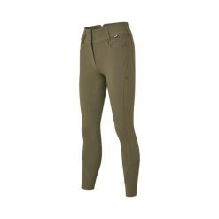 Damskie spodnie do jazdy konnej Kingsland Kira. Zielone spodnie materiałowe damskie KINGSLAND, bez wzorów, eleganckie. Za 794.50 zł.