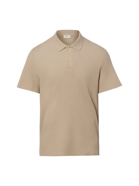 S.Oliver koszulka polo Mężczyźni beżowy, XXL. Brązowe koszulki polo męskie S.Oliver, m, bez wzorów, bez ramiączek. Za 179.95 zł.