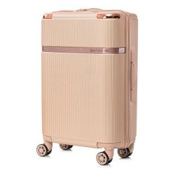 Mała walizka TITANIA BETLEWSKI c. beżowy BWA-050 S. Brązowe walizki Betlewski, bez wzorów, z materiału, małe. Za 239.99 zł.