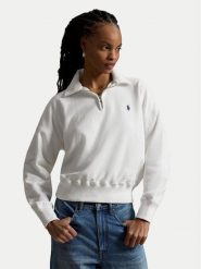 Polo Ralph Lauren Bluza 211B18685006 Biały Regular Fit. Białe bluzy bez kaptura damskie Polo Ralph Lauren, xs, z bawełny. Za 859.99 zł.