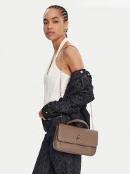 Patrizia Pepe Torebka 8B0228/L001-B744 Brązowy. Brązowe torebki klasyczne damskie Patrizia Pepe, bez wzorów, ze skóry, bez dodatków. Za 869.99 zł.