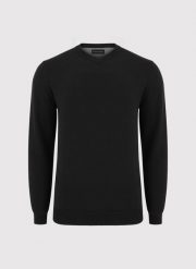 PAKO LORENTE – Czarny męski sweter w serek. Czarne swetry męskie Pako Lorente, na jesień, m, bez wzorów, z bawełny, bez kołnierzyka. Za 99.99 zł.