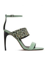Eva Minge Sandały EO-NADIA-LT2035-2-2 Zielony. Zielone sandały damskie Eva Minge, bez wzorów, ze skóry, bez obcasa, na szpilce. Za 429.99 zł.