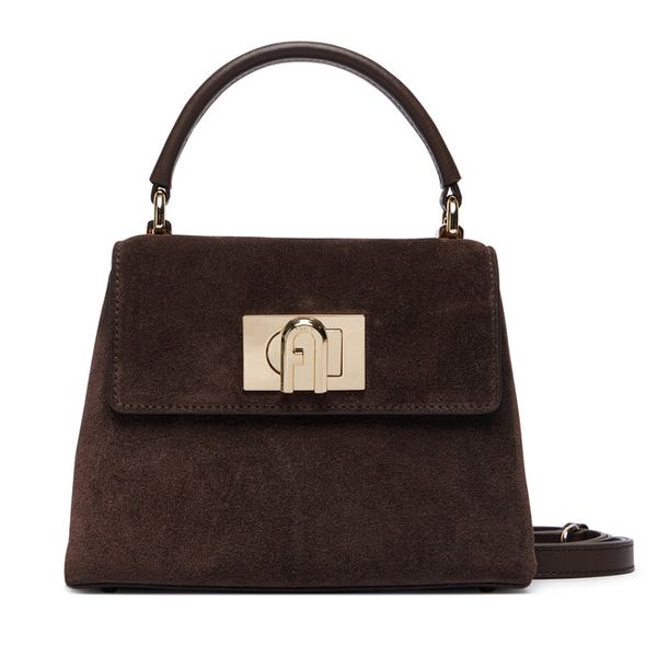 Torebka Furla. Brązowe torebki klasyczne damskie Furla, bez wzorów, bez dodatków. Za 1,779.00 zł.