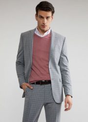 PAKO LORENTE – Szara marynarka garniturowa P22SF-3G-008-S-S. Szare marynarki męskie Pako Lorente, bez wzorów, z elastanu. Za 649.99 zł.